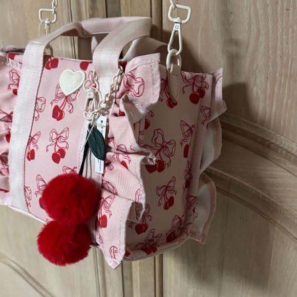 NEW Pink Butterfly Print Women's Bag - Picture 6 of 16